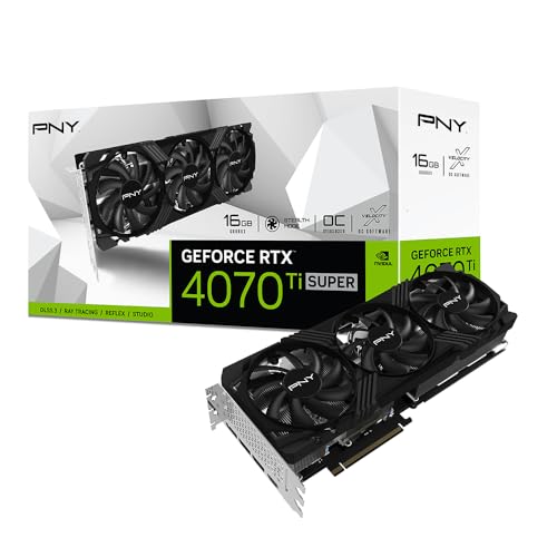 PNY GeForce RTX™ 4070 Ti Super 16GB Verto™ Overclocked Triple Fan Graphics Card DLSS 3 - LED OC