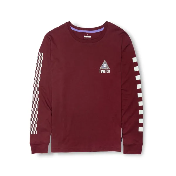 Twitch Long-Sleeve T-Shirt - Burgundy Medium