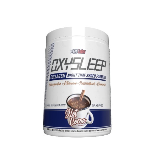 EHPlabs OxySleep Collagen Peptides Powder Night Time Shred - Promotes Deep Sleep & Shredding, Gut Health, Skin, Bones & Muscles Support, Grass Fed Pasture-Raised Bovine Collagen, Type I & III, 30 Servings (Hot Cocoa)