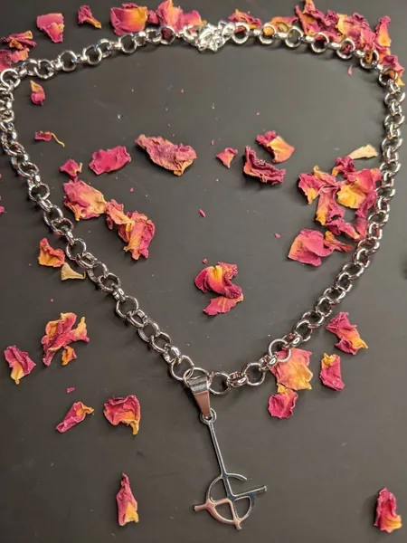 Ghost Crucifix chunky Rollo choker necklace, ghost the band necklace