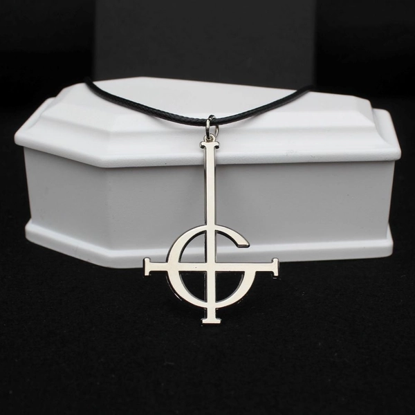 LUCIFIX INVERTED CROSS Pendant Cord Necklace 57mm or 40mm Pendant Cord or Chain Necklace Upside Down Crucifix Goth Satanic