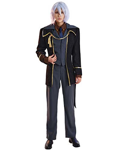 miccostumes Mens Anime Cosplay Costume Coat and Trousers Set with Tie and Vest - Large - Multicolored