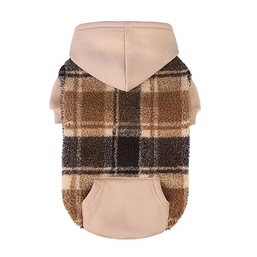 Dog Hoodie - X-Small - Brown