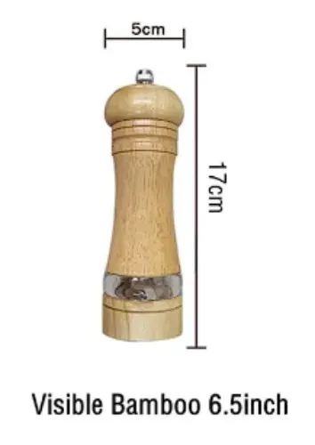 Roborobo Bamboo Grinder Bottle Jar Sesame Sea Salt Kitchen Gadgets Black Pepper Grinder Bottle Mill