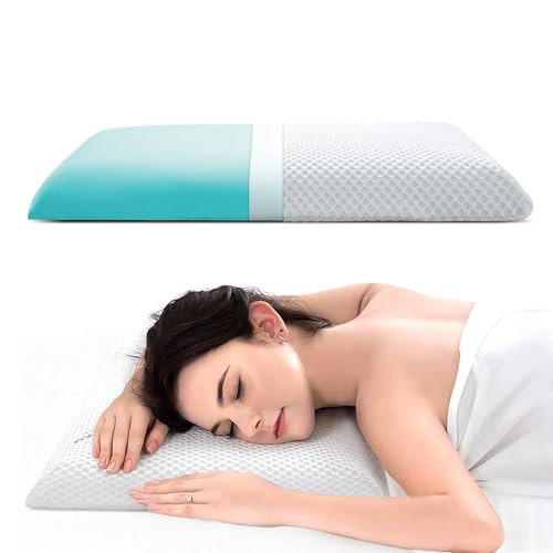 AOTOZE Thin Pillow for Sleeping | Thin Memory Foam Pillow 