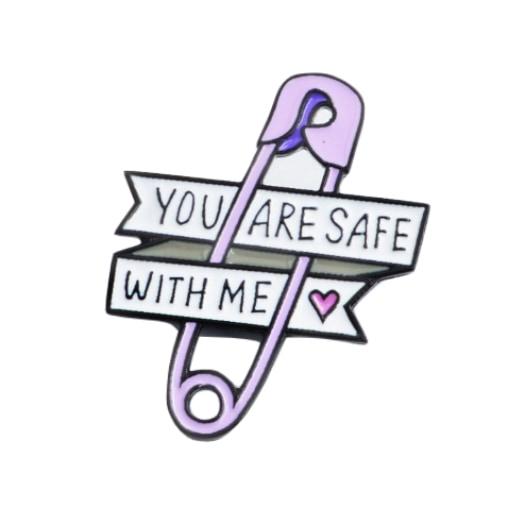 Safe With Me Pin
