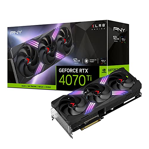 PNY GeForce RTX 4070 Ti 12GB XLR8 Gaming Verto Epic-X RGB Triple Fan Graphics Card DLSS 3 - RTX 4070 Ti ARGB