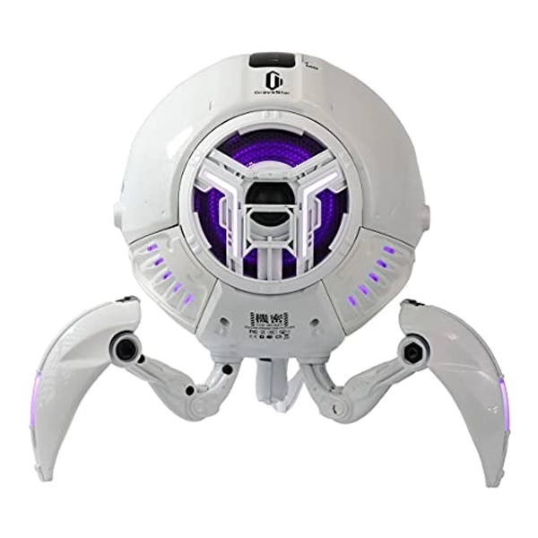 Gravastar Bluetooth Speakers Mars Pro, 15H Playtime, Stereo Sound Portable Wireless Speaker with Cool Design (White)