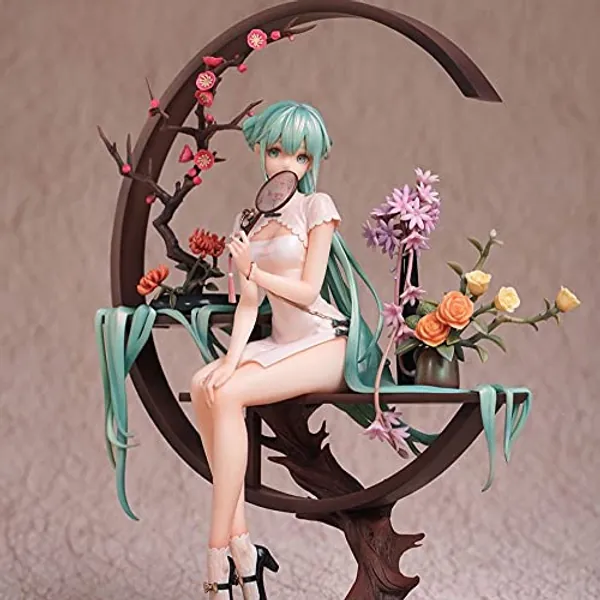 NHN Anime Vocaloid Action Figure Beautiful Girl Hatsune-Miku Figure Sitting Posture Ver.Shaohua Decoration Model Toys