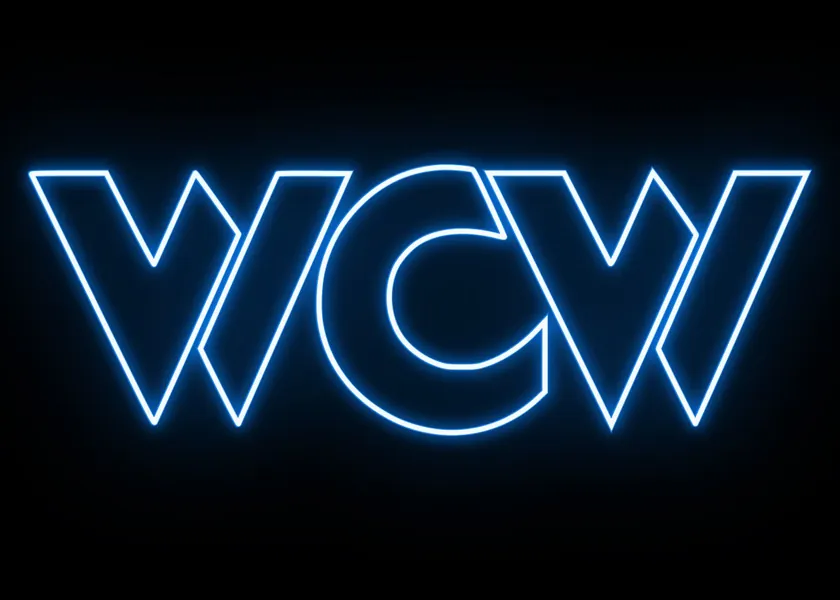 WCW Wrestling Neon Sign