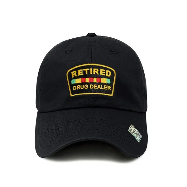 ChoKoLids Retired Drug Dealer Hat Dad Hat Cotton Baseball Cap Polo Style Low Profile PC101 - Pc101 Black
