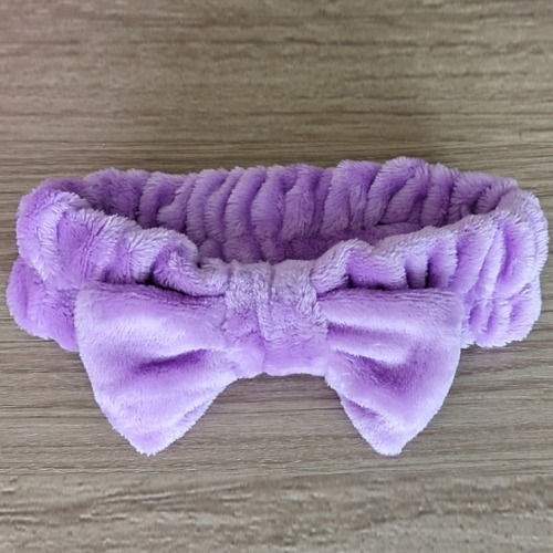 Soft Coral Fleece Spa Headband - Purple
