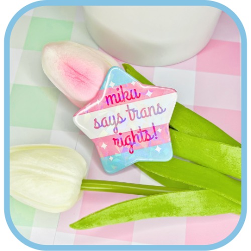 Trans rights Miku badge