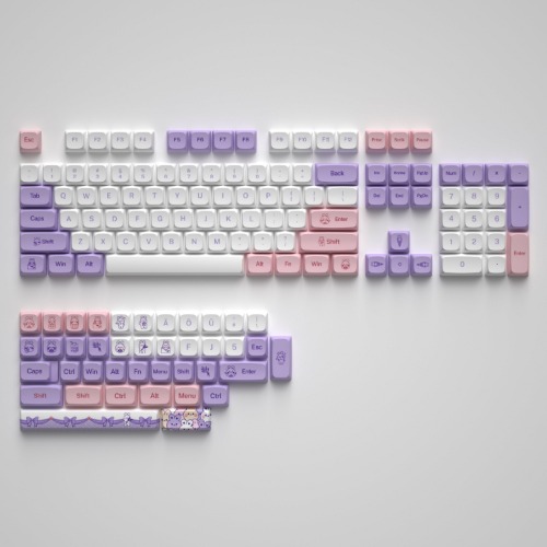 YUNZII Lavender Rabbits Keycap Set | XDA