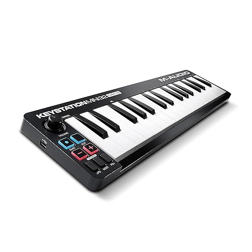 M-Audio Keystation Mini 32 MK3 - USB MIDI Keyboard Controller with 32 Velocity Sensitive Mini Keys and Recording Software Included - 32 Keys