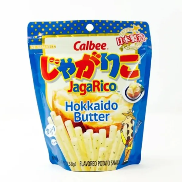 Calbee JagaRico (Jagariko) Hokkaido Butter Potato Snack, Made in Japan 2.05 oz (2 packs)