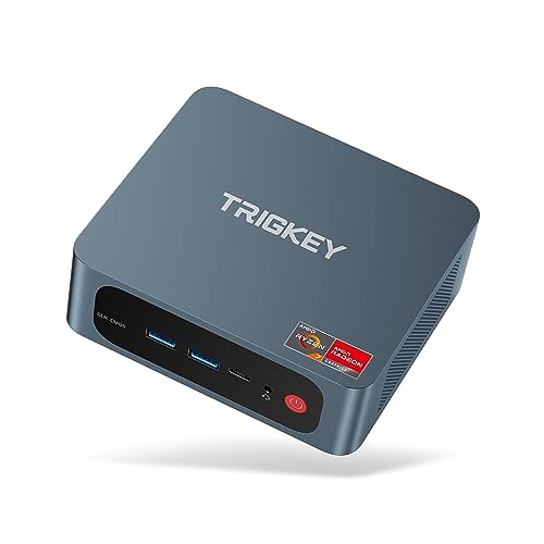 TRIGKEY Desktop Computer Ryzen 5 5560U(6 Cores, 12 Threads) 16GB DDR4 500GB M.2 NVME(Max 2200MB/S) SSD Gaming S5 Mini Computer OS Pro. Wi-Fi 6/Bluetooth 5.2HDMI(60Hz)+DP(144Hz)/USB 3.0 Micro PC - 8C16T 5800H 32+1T