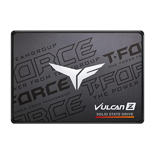 TEAMGROUP T-Force Vulcan Z 1TB SLC Cache 3D NAND TLC 2.5 Inch SATA III Internal Solid State Drive SSD (R/W Speed up to 550/500 MB/s) T253TZ001T0C101 - 1TB - Vulcan Z