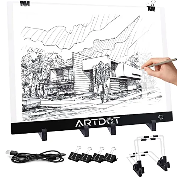 ARTDOT A3 Light Pad for Tracing, USB Powered Light Box with Adjustable Brightness for Diamond Painting Kits Tracing Copy Sketching Drawing