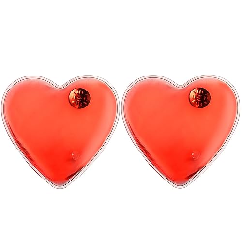 Vicloon Chaufferette Main Reutilisable, 2pcs  - Coeur Rouge
