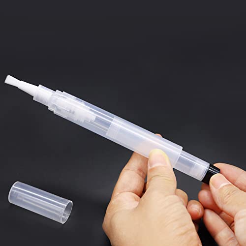 URGINO 3-Pack 6ml Real Refillable Cuticle Oil Pens, Reusable Empty Pen to Easy Refill Jojoba Oil/Nail Oil/Hair Oil, Single Hand Press Transparent Cosmetic Container Pens Applicator - Mix