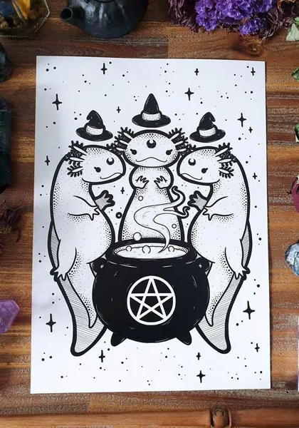 Axolotl Coven | ART PRINT