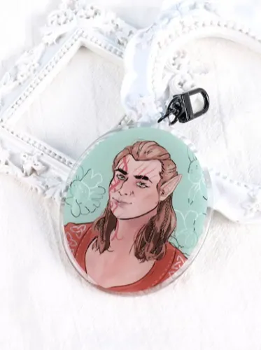 BG3 Companion Portrait - 3 inch Acrylic Keychain (Halsin)