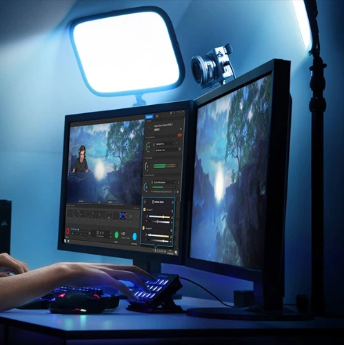 Elgato Key Light - Professionelle Studiobeleuchtung in 2800 Lumen zum Streamen mit Tischklemme, Aufnahme und Videokonferenzen, Temperatur und Helligkeit per App anpassbar auf Mac, PC, Android - 