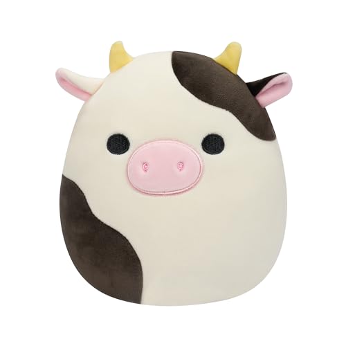 Squishmallows SQCR05373 7.5-Inch-Connor The Black and White Cow, Multicolour