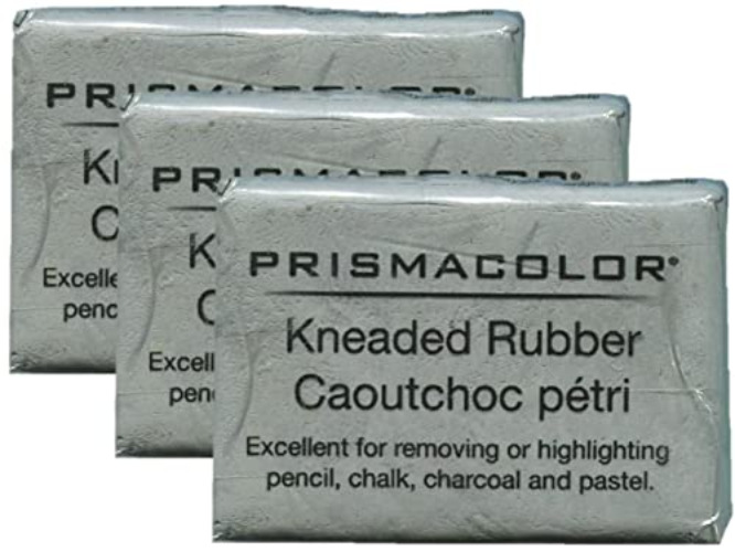 PRISMACOLOR Design Eraser, 1224 Kneaded Rubber Eraser, Grey (70531) (3 Pack) - Large (Pack of 3)