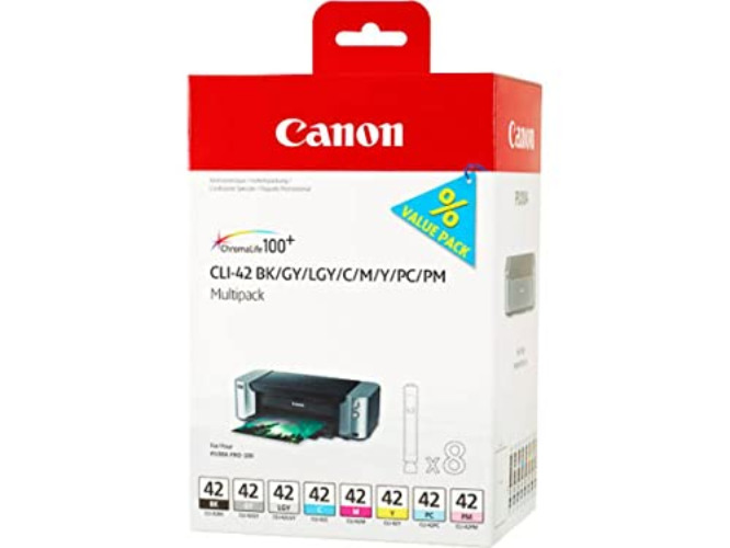 Canon CLI-42 8 PK Value Pack Ink, 8 Pack Compatible to PIXMA PRO-100 - Pack Ink