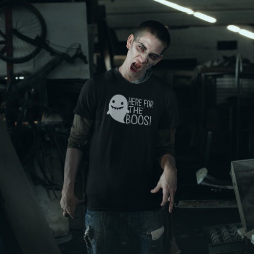 Here for the Boos! T-Shirt - XL / Black