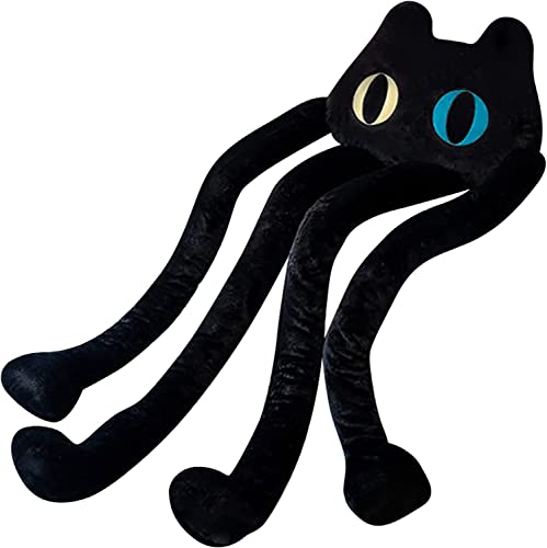 Long Cat Plush Pillow,39" Cute Black Cat Stuffed Animals Kawaii Soft Plushies,Big Plush Toys Gift for Girlfriend Kids - 39" Cat - X-Large