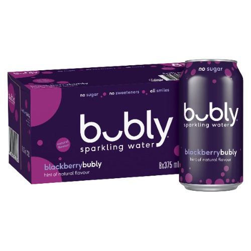 Blackberry Sparkling Water Cans