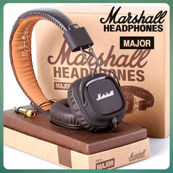 Share: Marshall Major Leather Headphones Noise Cancelling Stereo DJ Hi-Fi Deep Bass Earphone