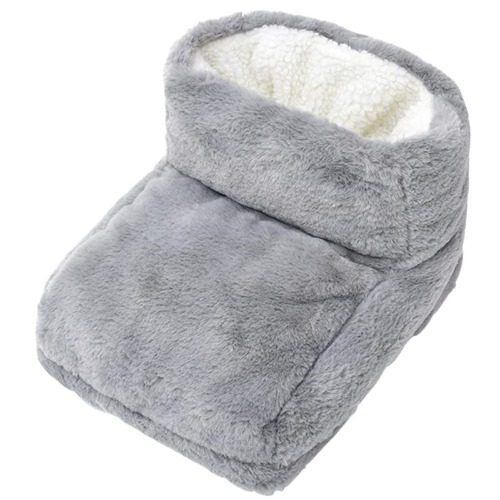 SHAIRMB Usb-UppväRmd FotväRmare, Elektrisk FotväRmare föR MäN och Kvinnor Med Kalla FöTter, Mysig Varmvattenflaska FotväRmare Ombonad FotväRmare, Uppladdningsbara Elektriska VäRmeskor,Gray