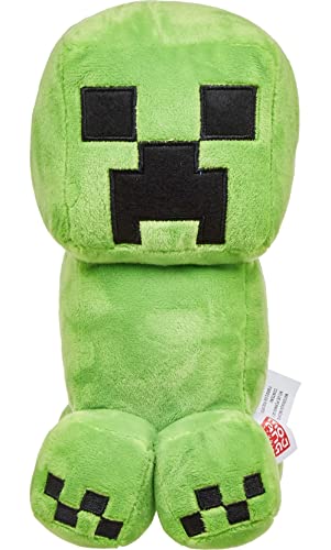 Mattel Minecraft Basic 8-inch Plush Creeper Stuffed Animal Figure, Soft Doll Inspired by Video Game Character - 8-inch - Creeper