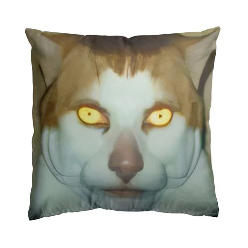 Gaslight Gatekeep Girlboss Monday Left Me Broken Cat, Mr. Peebles, Singing Yellow, Eyed Cat, Waiting for Love, Funny Meme Throw Pillow Covers, Cushion Covers, Pillow Cases 18'' x 18'' (45cm x 45cm)