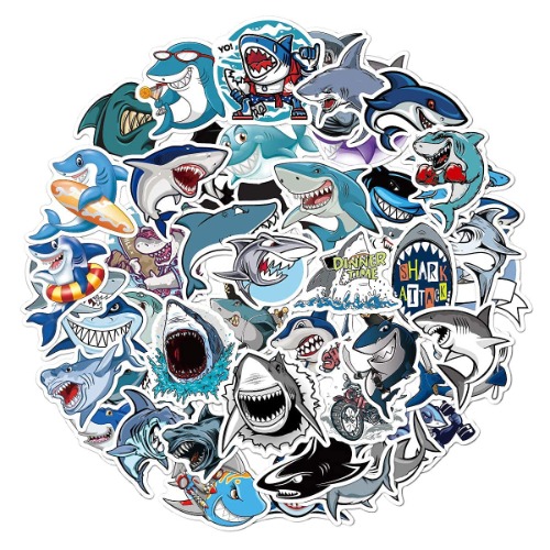 50 Shark Stickers
