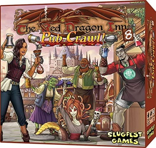 Slugfest Games: Red Dragon Inn 8, The Pub Crawl, Five New Characters, Can be Played with All Expansions, New Prize Cards Inside, For Ages 13 and up