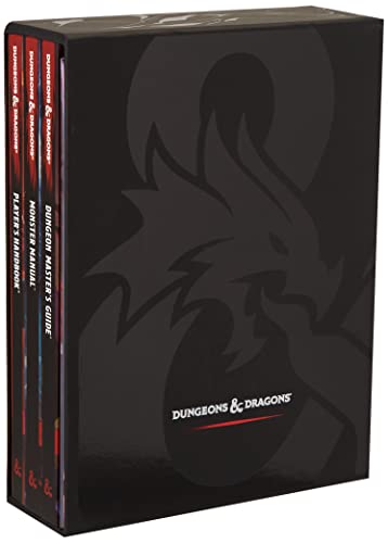 Dungeons & Dragons Core Rulebooks Gift Set (Special Foil Covers Edition with Slipcase, Player's Handbook, Dungeon Master's Guide, Monster Manual, DM Screen)