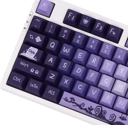Purple Halloween Key Caps