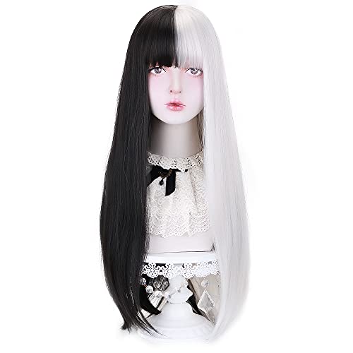 B&W split dye wig (straight)