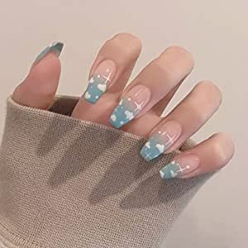 cute cloud nails 