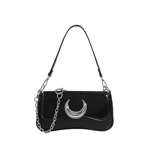 Sunwel Fashion Multi-Ways Moon Purse 90s Y2k Crossbody Crescent Handbag Double Straps Satchel Shoulder Bag for Women