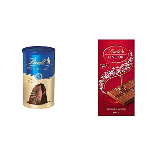 Lindt Hot Chocolate, 300g & Lindor Milk Bar, 100g - + Lindor Milk Bar, 100g