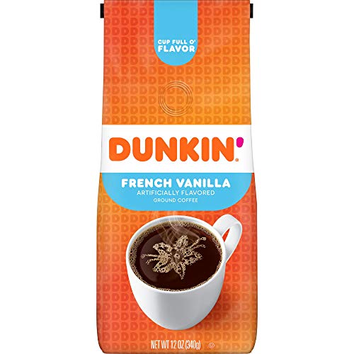 Dunkin Donuts French Vanilla Flavoured Ground Coffee 340g - Vanilla - 340g