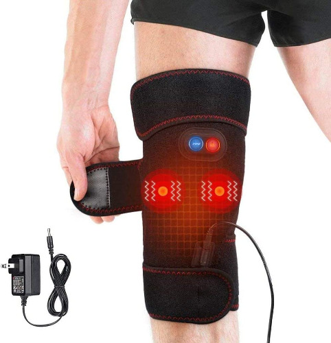 2-in-1 Arthritis Pain Relief Knee Brace, Heated Knee Support for Arthritis, Knee Heating Pad for Hot or Cold Therapy Keep Warm, Electric Heated Knee Wrap for Pain Relief and Massage - 