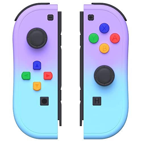 Joy Cons for Switch Controllers, Wireless Replacement for Switch Joycons, Left and Right Switch Controllers Joycon Support Sports Dual Vibration/Wake-up/Motion Control (Blue and Purple) - Blue