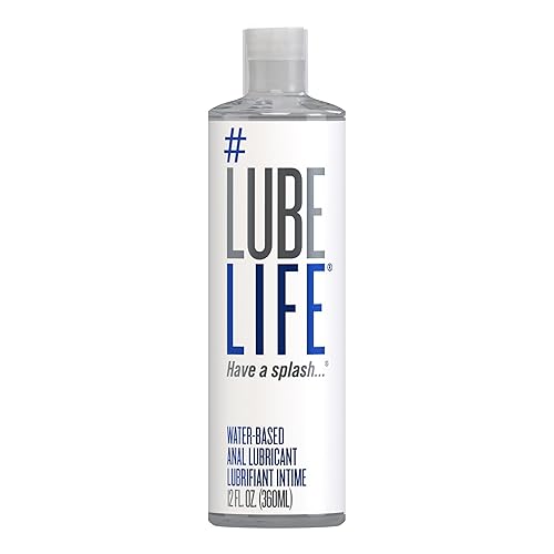 LubeLife Water-Based Anal Lubricant, Deep Comfort Personal Lube for Men, Women, and Couples, 12 Fl Oz - 12 Fl Oz (Pack of 1)